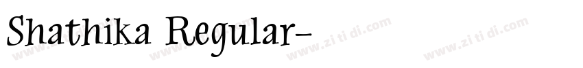 Shathika Regular字体转换